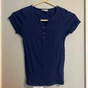 Navy Blue Ribbed Tshirt